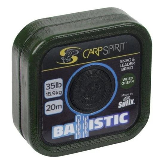 Fir Textil Carp Spirit Ballistic Braided Leader 25lb 11kg 20mt Camo Green