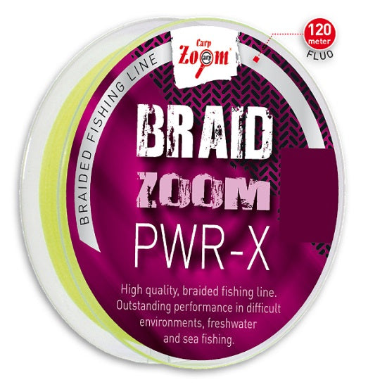 FIR TEXTIL CARP ZOOM FLUOTIL ZOOM PWR-X FLUO 120m 0.08MM 5.6KG