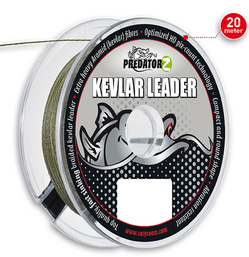 FIR TEXTIL CARP ZOOM LEADER PREDATOR Z KEVLAR 20M / 0.18MM / 6KG VERDE