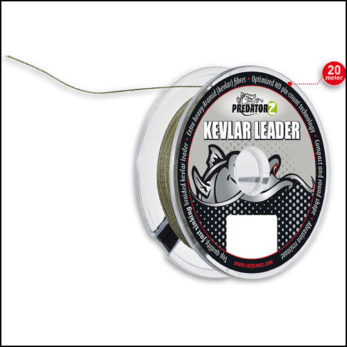 FIR TEXTIL CARP ZOOM LEADER PREDATOR Z KEVLAR 20m 0.30MM 35.0KG VERDE
