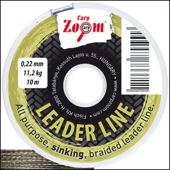FIR TEXTIL CARP ZOOM LEADER SINKING 10m 0.18MM 6.9KG  VERDE OLIVE