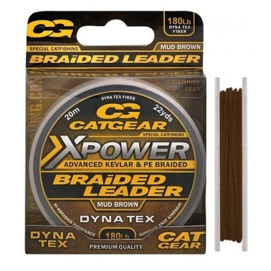 FIR TEXTIL CATGEAR X-POWER BRAIDED LEADER  MARO 230lbs 20m