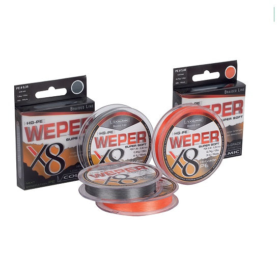 FIR TEXTIL COLMIC WEPER X8 ORANGE 21lbs 300yds 274m 0.125mm