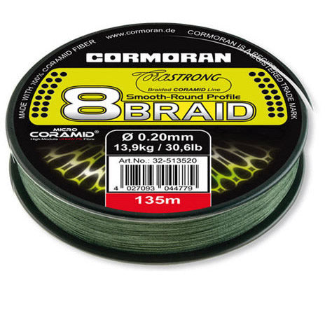 FIR TEXTIL CORMORAN CORASTRONG 8BRAID VERDE 020MM/13.9KG/135M