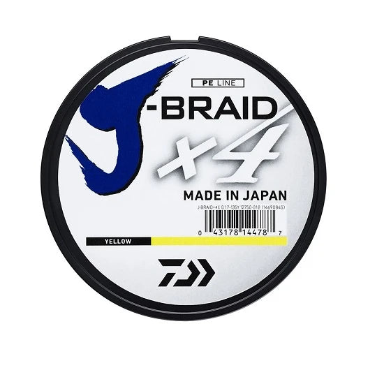Fir Textil Daiwa J-braid X4 0.13mm 5.9kg 135mt Galben