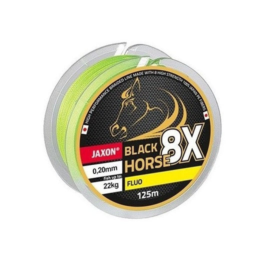 FIR TEXTIL JAXON BLACK HORSE PE 8X FLUO 0.10mm 7Kg 125M