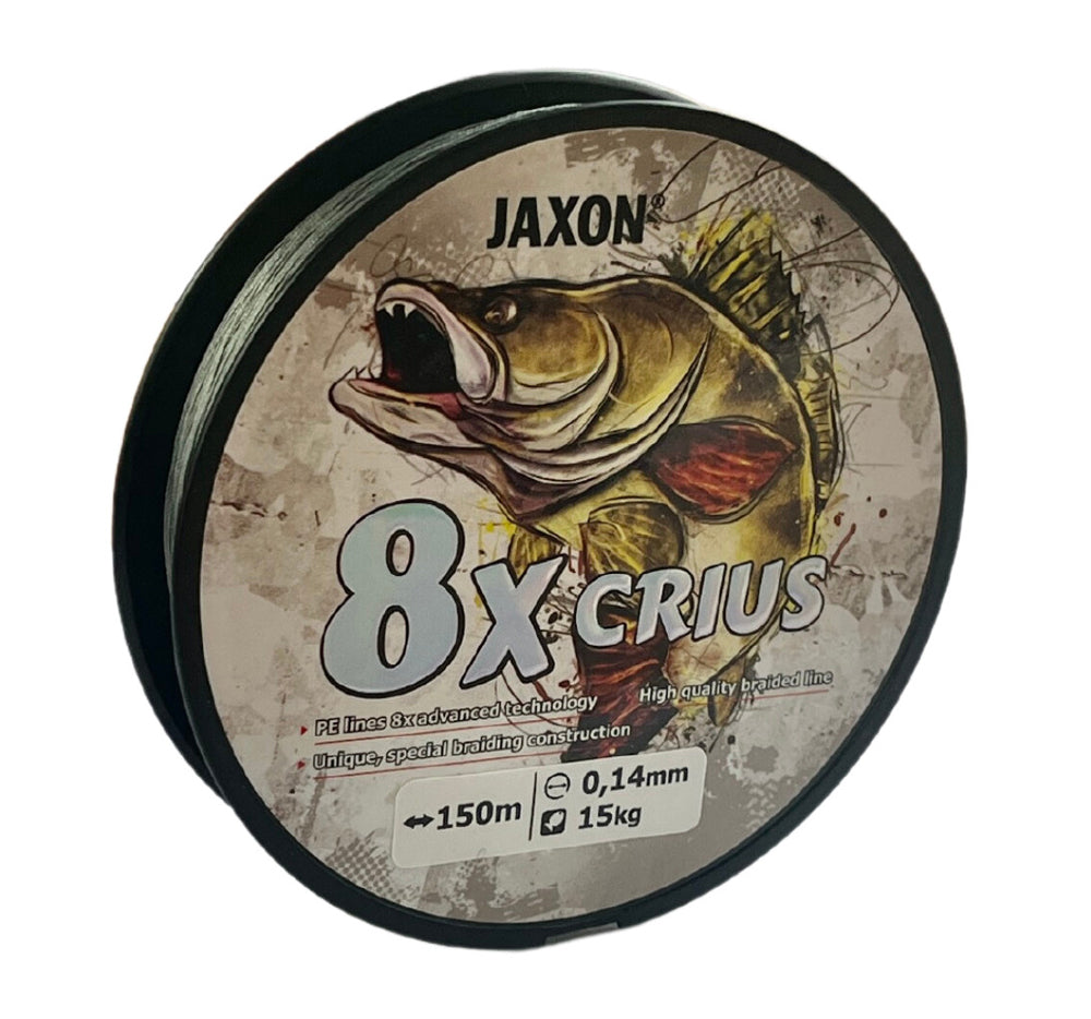 FIR TEXTIL JAXON CRIUS PE X8, GREY, 0.10mm, 7kg, 150M
