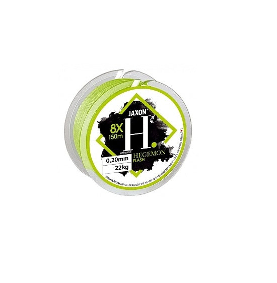 FIR TEXTIL JAXON HEGEMON 8X FLASH 200m 0.22mm 25kg Verde Fluo