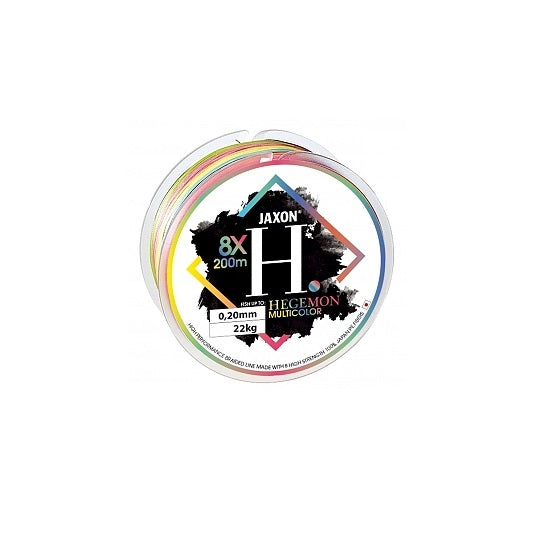 FIR TEXTIL JAXON HEGEMON 8X MULTICOLOR 200m 0.25mm 28kg