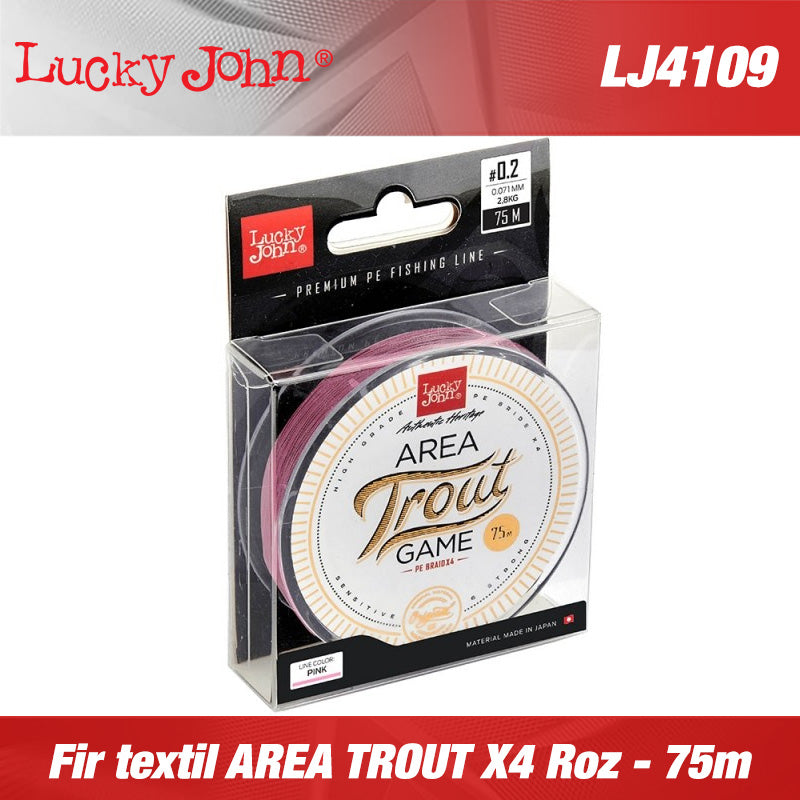 FIR TEXTIL LUCKY JOHN AREA TROUT GAME X4 ROZ 75M 0.11mm 5.9kg