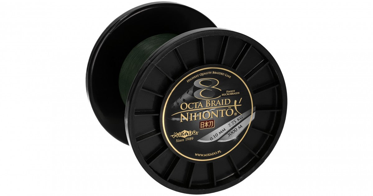 FIR TEXTIL MIKADO NIHONTO OCTA BRAID 0.18mm 16.4kg 3000m GREEN