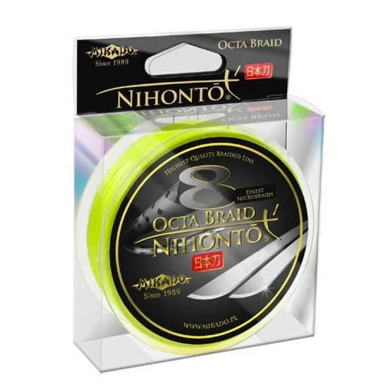 Fir Textil Mikado Nihonto Octa Braid Fluo Yellow 150m 0.20mm 18.1kg