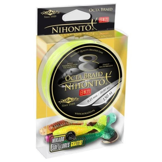 Fir Textil Mikado Nihonto Octa Fluo Yellow 150m 0.10mm 7.75kg
