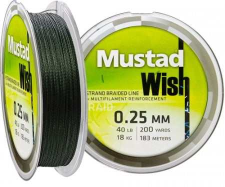 FIR TEXTIL MUSTAD WISH BRAID 015MM/16,4KG/110M