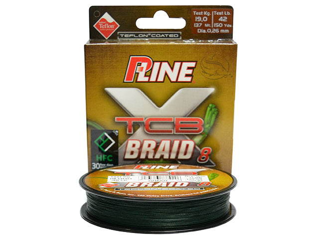 FIR TEXTIL P-LINE X TCB 8 BRAID TEFLON GREEN 0.20mm 16kg 135M