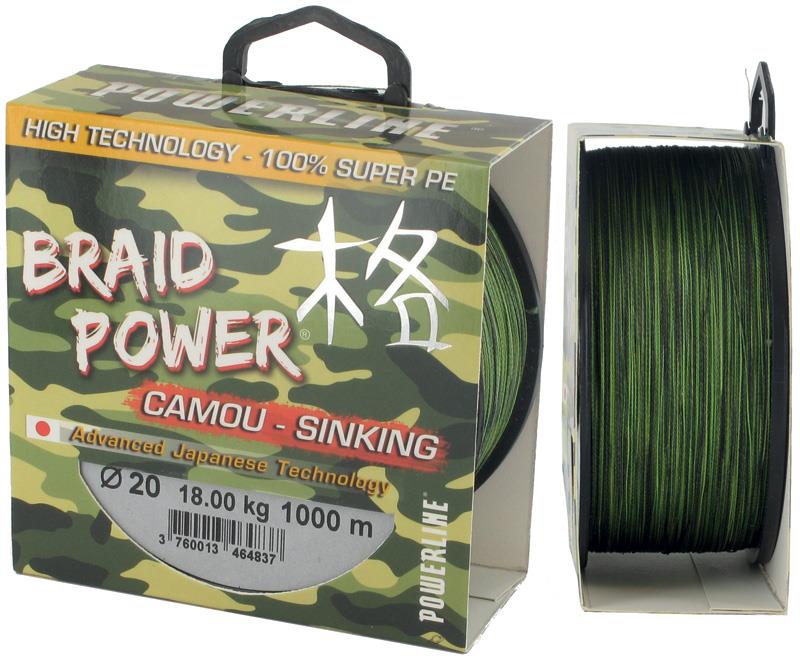 FIR TEXTIL POWERLINE BRAID POWER CAMOU 110m 0.18mm