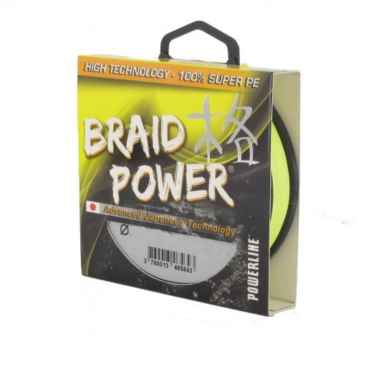 FIR TEXTIL POWERLINE BRAID POWER GALBEN FLUO 110m 0.16mm