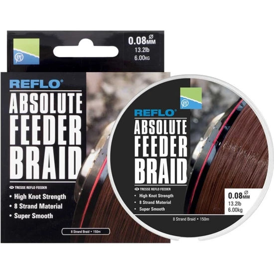 Fir Textil Preston Absolute Feeder Braid Maro 150m 0.10mm 7.20kg