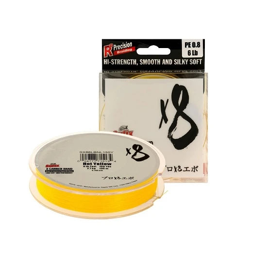 Fir Textil Sufix Carrier Braid X8 Hot Yellow 135m 0.16mm