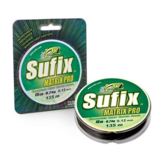 FIR TEXTIL SUFIX MATRIX PRO 135M 0.12MM 18LB 8.1KG MID.GREEN