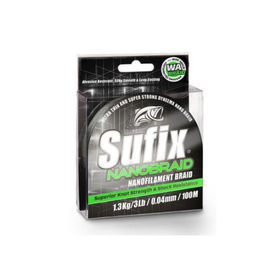 FIR TEXTIL SUFIX NANO BRAID 0.04mm 2.8kg 100m Aqua Camo
