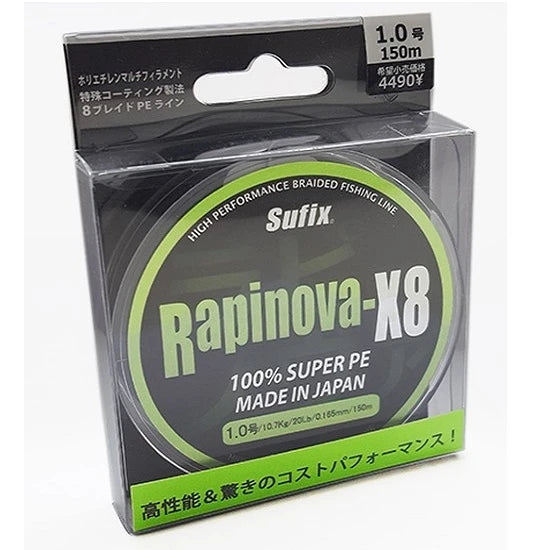 Fir Textil Sufix Rapinova X8 Lemon Green 150m 0.205mm