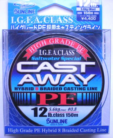FIR TEXTIL SUNLINE CAST AWAY PE 16LB 150MT