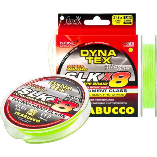 Fir Textil Trabucco Dyna-tex Pro Slk X8 Lime Green 150m 0.08mm 4.99kg