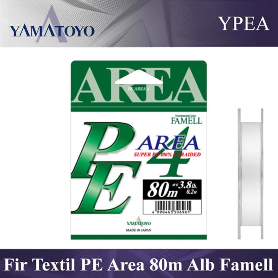 Fir Textil Yamatoyo Pe Area X4 Alb, 80m, 6lbs