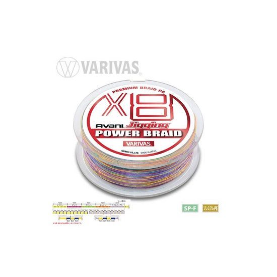 FIR VARIVAS AVANI JIGGING POWER BRAID PE X8 200m 16lb 10mx5 Culori
