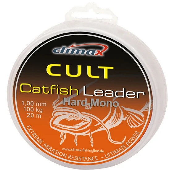 Fir Monofilament Climax Cult Catfish Hard Mono Leader 50m 1.20mm 100kg