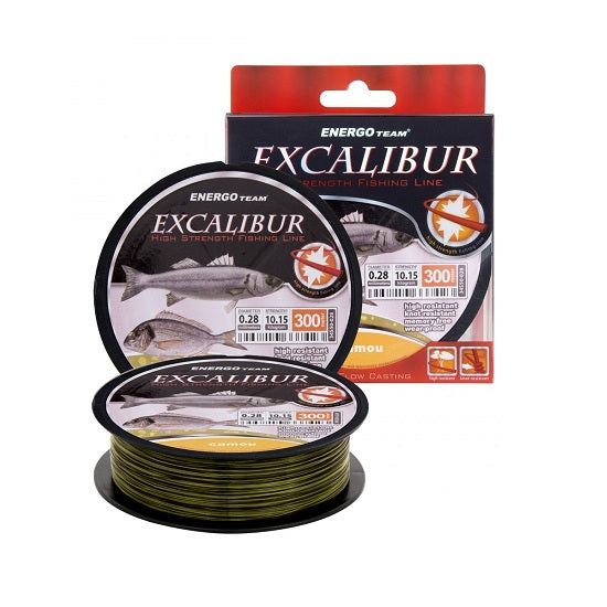 FIR monofilament EnergoTeam EXCALIBUR SEA CAMOU 300M 0.20MM