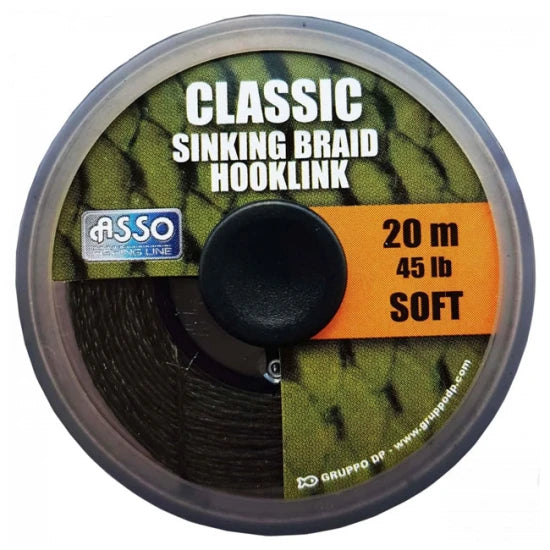 Fir Asso Classic Soft Sinking Braid Hooklink 15lb 20m