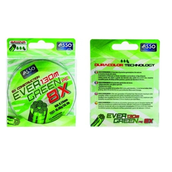 Fir Asso Evergreen Pe 8x Verde 0.18mm 130m