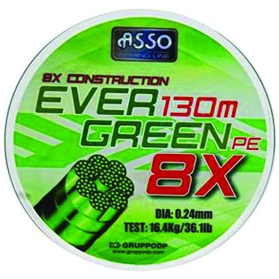Fir Asso Evergreen Pe 8x Verde 0.36mm 130m