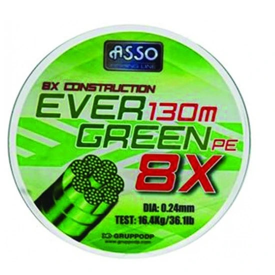 Fir Asso Evergreen Pe 8x Verde 0.41mm 130m