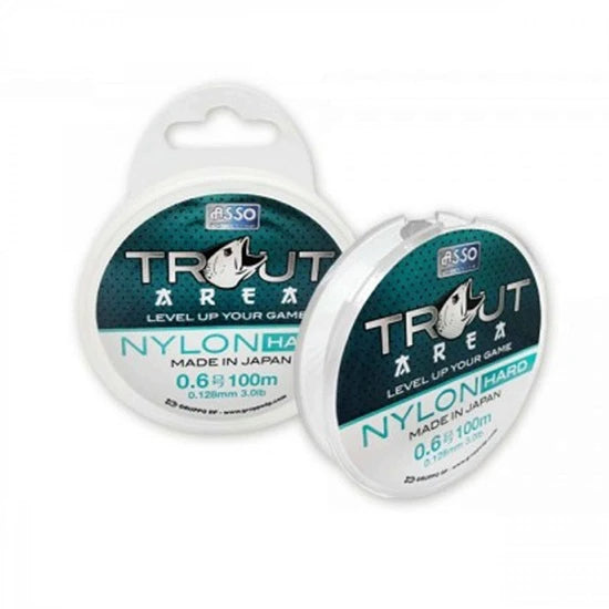 Fir Asso Trout Area Nylon Hard Grey 0.128mm 100m