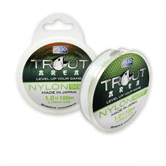 Fir ASSO Trout Area Nylon Soft Green 0.104mm 100m