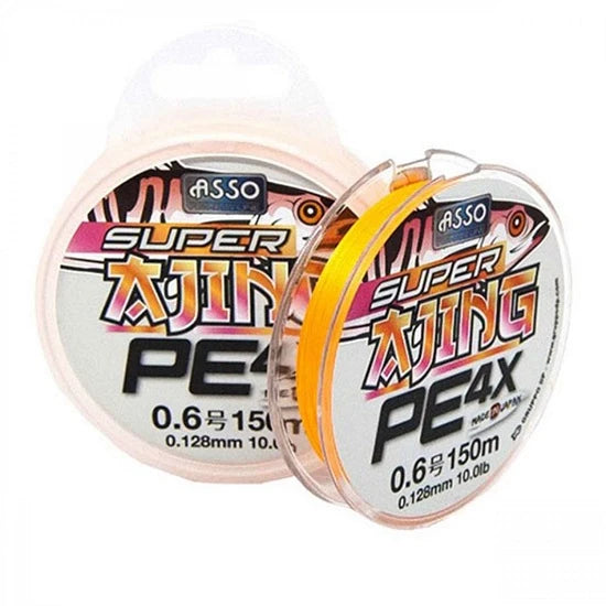 Fir Asso Super Ajing Pe 4x Orange 0.104mm 150m 2.72kg