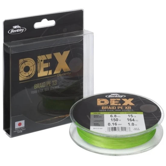 Fir Berkley Dex Braid X8, Chartreuse, 5.4kg, 0.06mm, 3000m