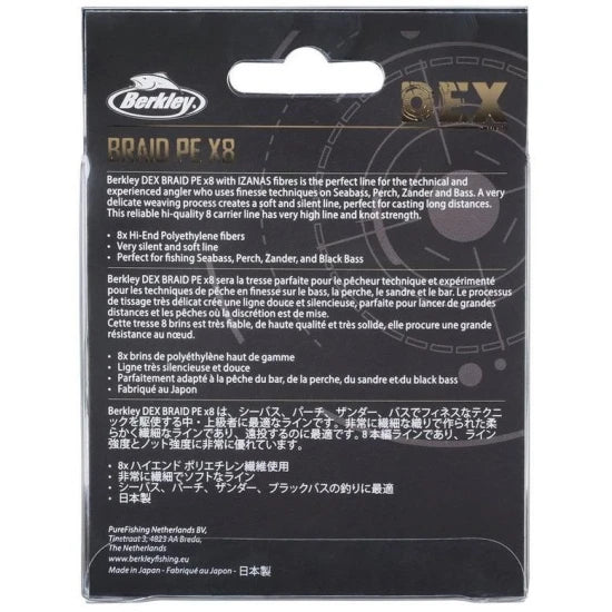Fir Berkley Dex Braid X8, Chartreuse, 5.4kg, 0.06mm, 3000m