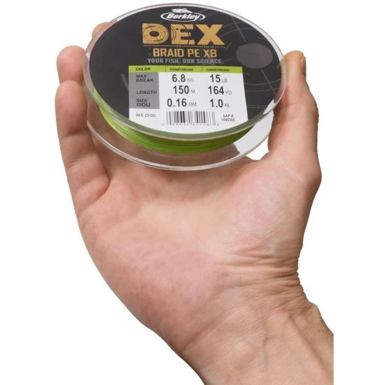 Fir Berkley Dex Braid X8, Chartreuse, 7.9kg, 0.10mm, 3000m
