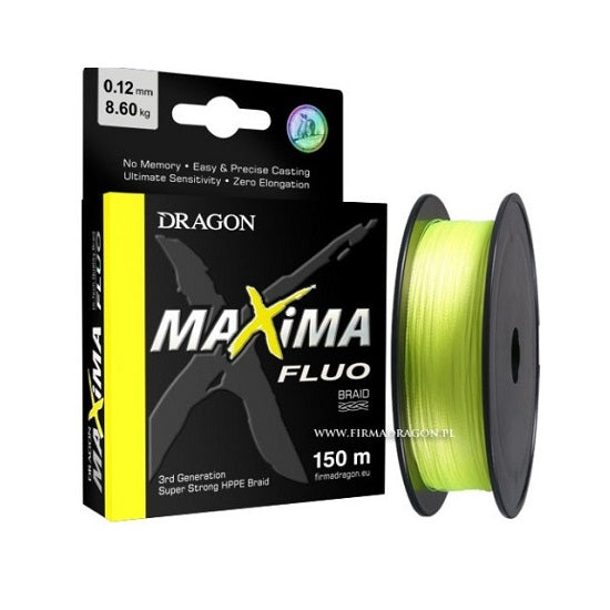 Fir Dragon Maxima FLUO Braid 6.60kg/0.10mm/Yellow Fluo