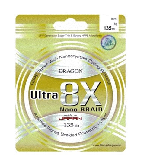 Fir Dragon Ultra 8X Nano 135m Green Fluo 0.10mm / 8.9kg / Green Fluo