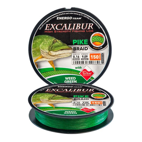 Fir Energo Team EXCALIBUR PIKE 8YARN BRAID 150M 0.18MM GREEN