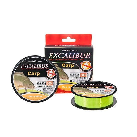 Fir Energo Team Excalibur Carp Fluo Galben 0.18mm 300m