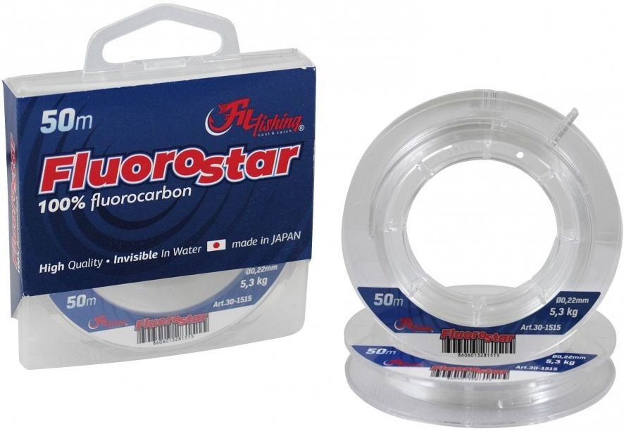 Fir Falcon Fluorocarbon Fluorostar, Transparent, 7.1kg, 0.28mm, 50m