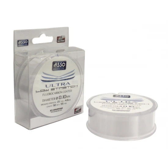 Fir Fluorocarbon Asso Ultra Low Stretch Line, 0.12mm, 2.62 Kg, 50m, Transparent