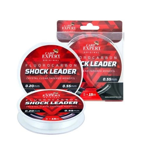 Fir Fluorocarbon Carp Expert Shock Leader 0.25mm-0.55mm, 5x15m/75m