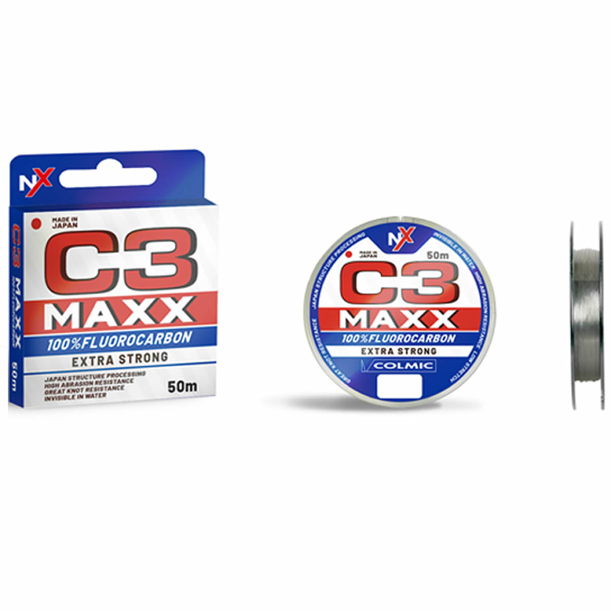 Fir Fluorocarbon Colmic C3 Maxx 50m, 0.316mm, 8.25kg